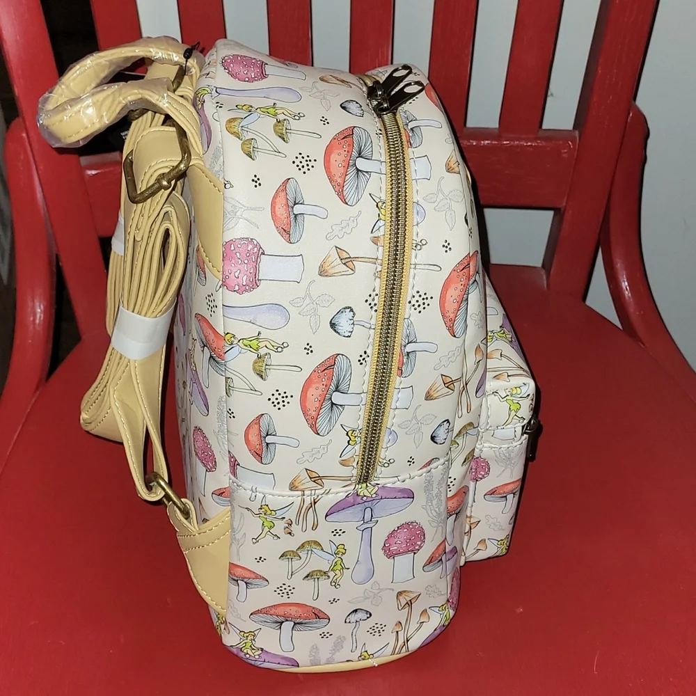 🎉HP🎉 Loungefly Disney Peter Pan+Tinker Bell Mushroom Mini Backpack - Picture 5 of 5